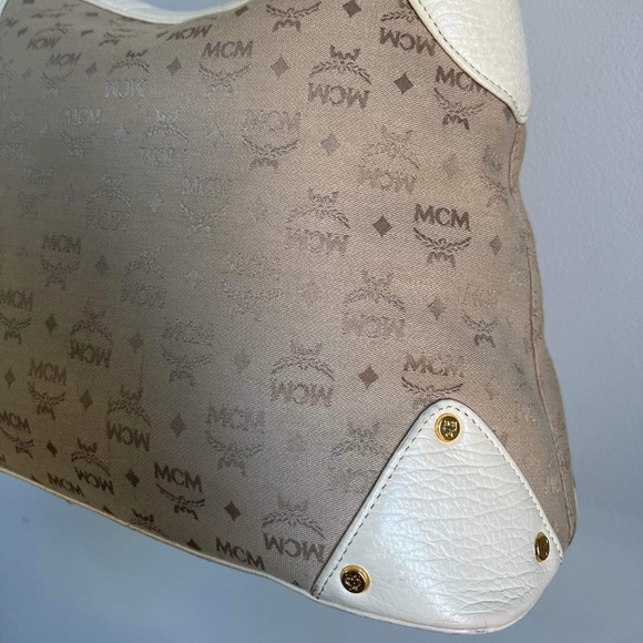 AUTHENTIC VINTAGE MCM CANVAS LEATHER SHOULDER BAG - Picture 6 of 16